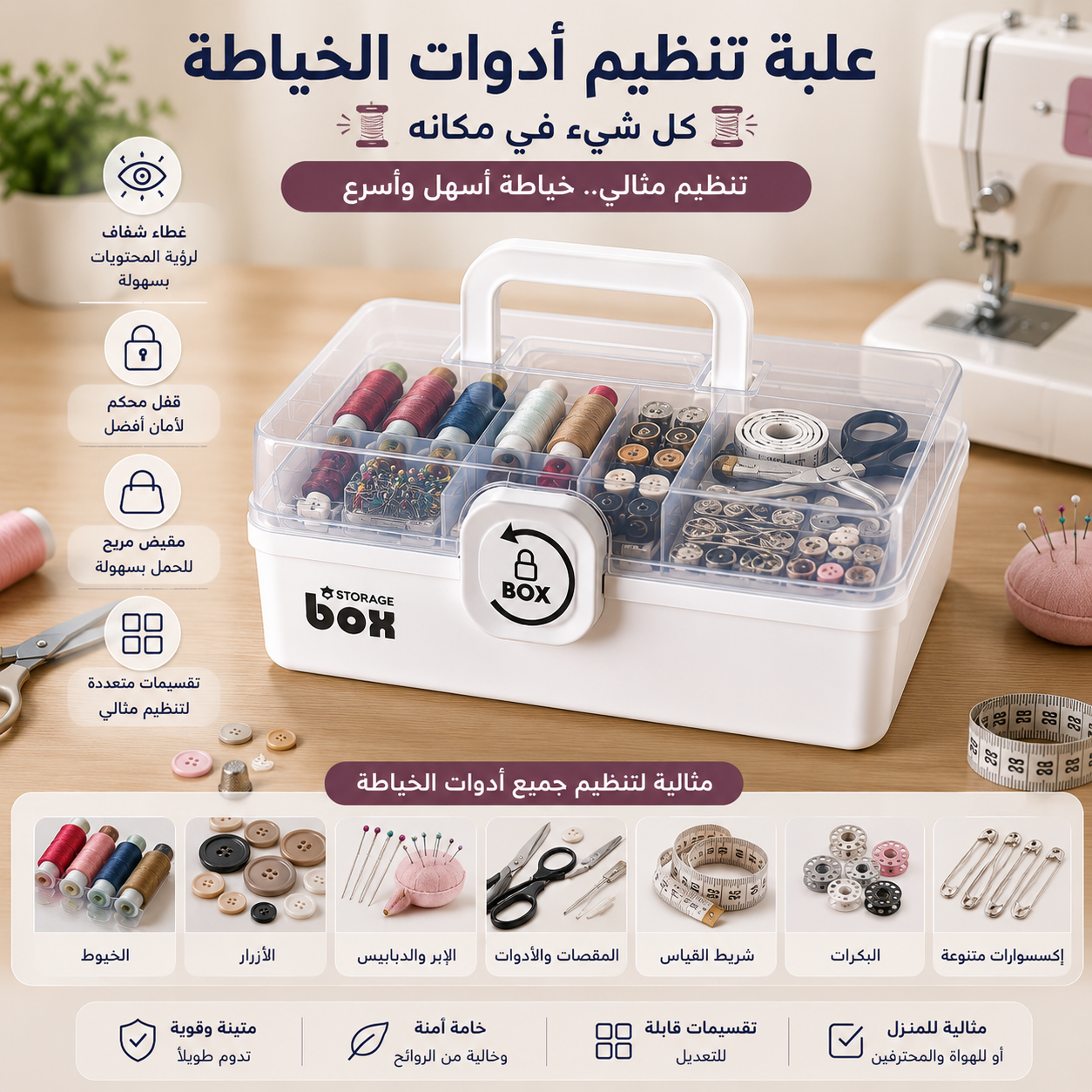 علبة تخزين متعددة الاستخدامات